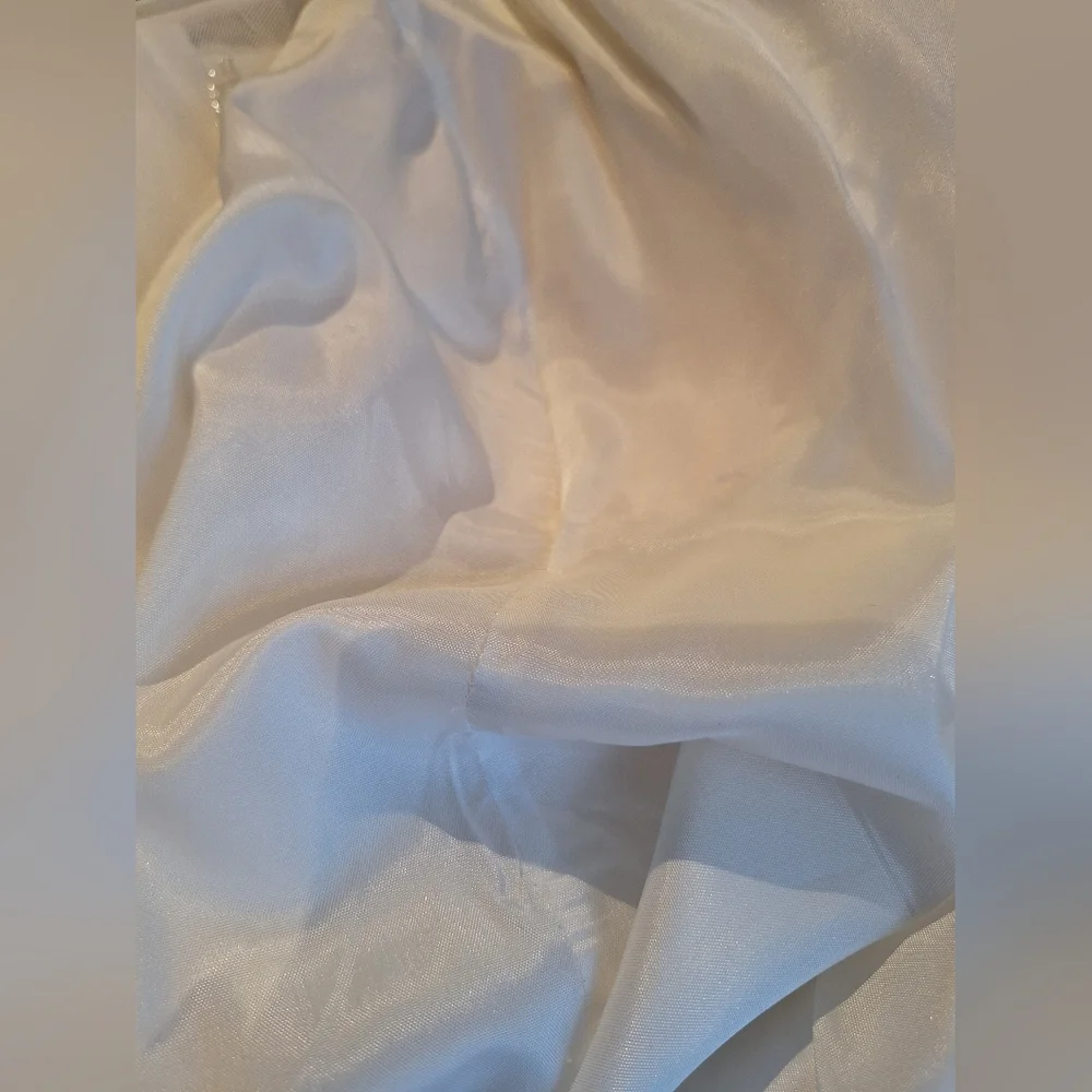 K Lily Ivory White Beaded Maxi Evening Dress Size 8 - Picture 9 of 12